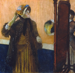 Edgar Degas, At the Milliner's, Painting on canvas