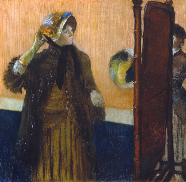 At the Milliner's. The painting by Edgar Degas