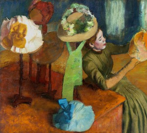 Edgar Degas, At the Millinery Shop, Painting on canvas