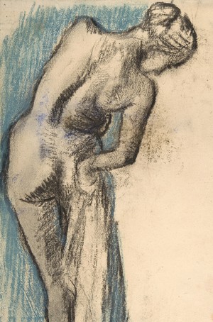 Edgar Degas, Bather Drying Herself, Painting on canvas