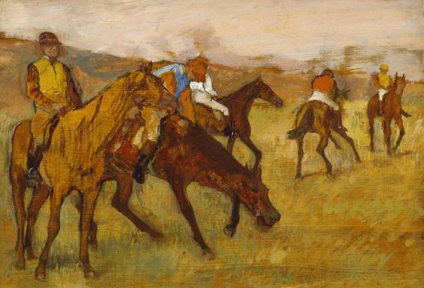 Before the Race. The painting by Edgar Degas