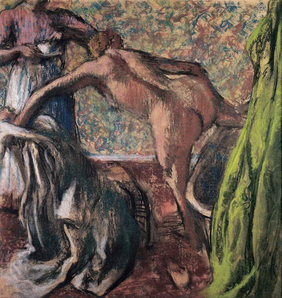 Breakfast After The Bath (The Bath). The painting by Edgar Degas