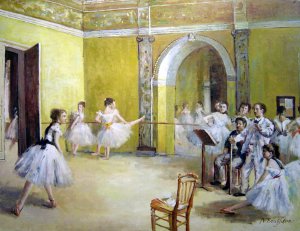 Famous paintings of Dancers: Dance Class At The Opera