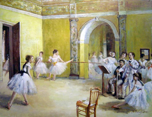 Dance Class At The Opera. The painting by Edgar Degas