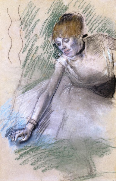 Dancer, 1880-85. The painting by Edgar Degas