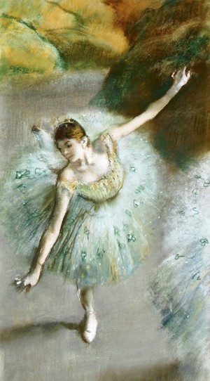 Dancer in Green, Edgar Degas, Art Paintings