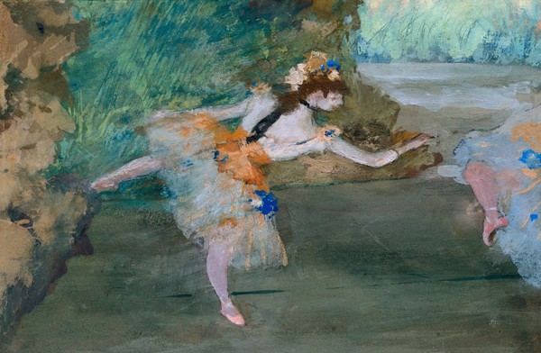 Dancer Onstage. The painting by Edgar Degas