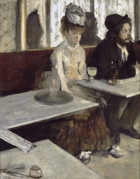 L'Absinthe (The Absinthe Drinker). The painting by Edgar Degas