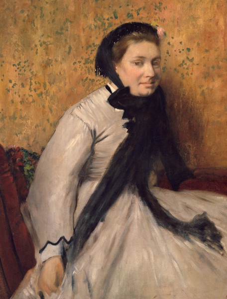Portrait of a Woman in Gray. The painting by Edgar Degas