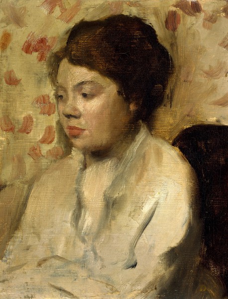 Portrait of a Young Woman. The painting by Edgar Degas
