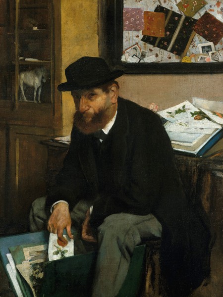 The Collector of Prints. The painting by Edgar Degas