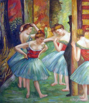 Famous paintings of Dancers: The Dancers, Pink And Green