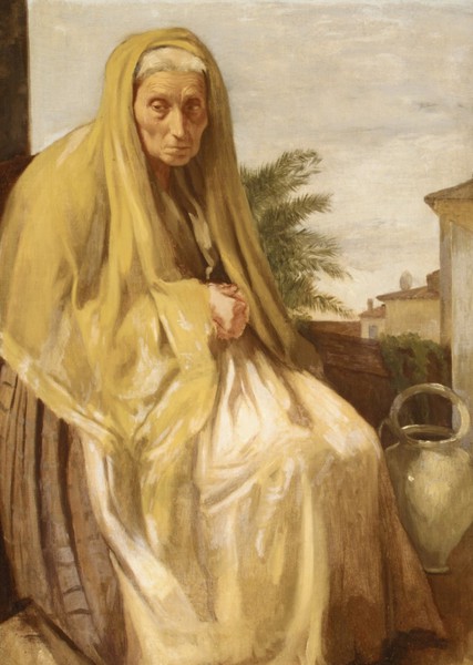 The Old Italian Woman. The painting by Edgar Degas