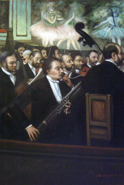 The Orchestra Of The Opera. The painting by Edgar Degas