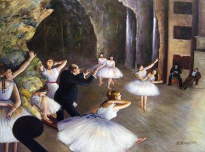 Edgar Degas, The Rehearsal On Stage, Painting on canvas