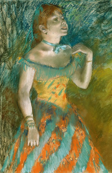 The Singer in Green. The painting by Edgar Degas