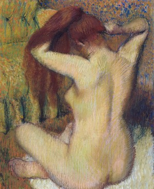Edgar Degas, The Woman Combing Her Hair, Painting on canvas