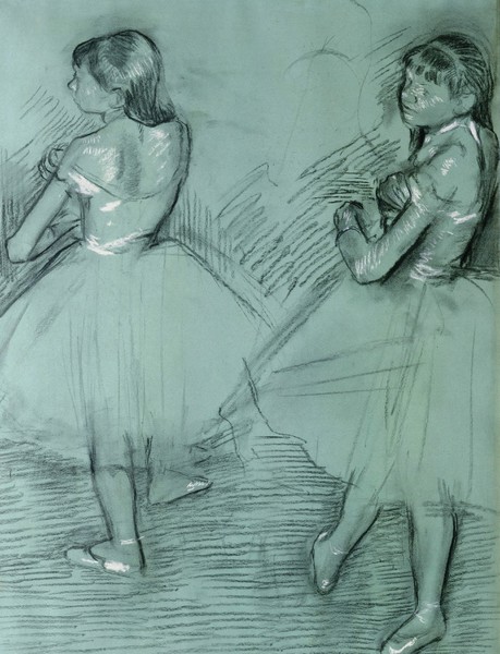 Two Dancers. The painting by Edgar Degas