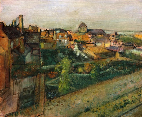 View of Saint-Valery-sur-Somme. The painting by Edgar Degas
