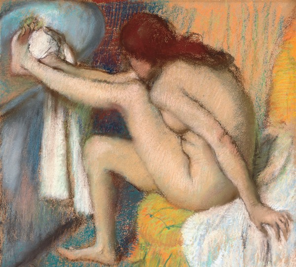 Woman Drying Her Foot. The painting by Edgar Degas