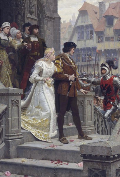 A Call to Arms. The painting by Edmund Blair Leighton