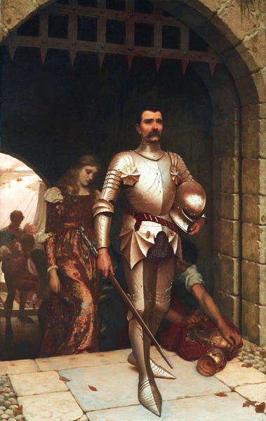Conquest. The painting by Edmund Blair Leighton