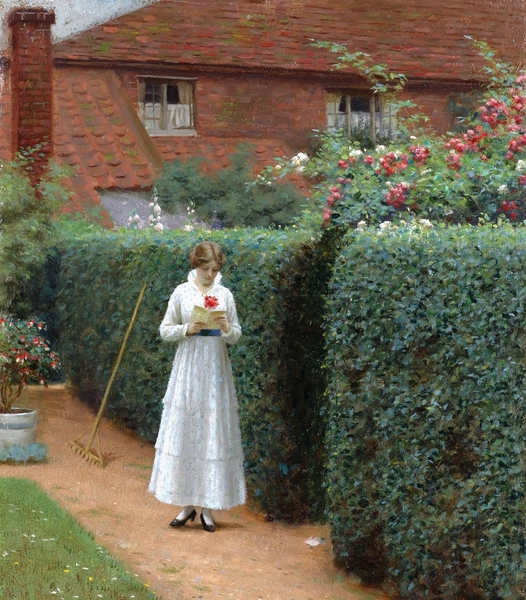 Le Billet (The Ticket). The painting by Edmund Blair Leighton