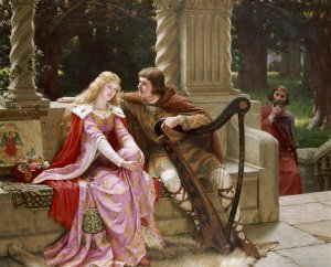 Edmund Blair Leighton, Legend of Tristan and Isolde, Painting on canvas