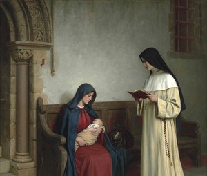 Edmund Blair Leighton, Maternity, Painting on canvas