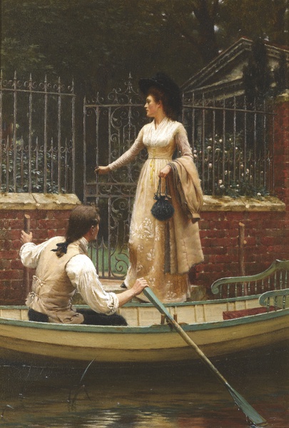 The Elopement. The painting by Edmund Blair Leighton