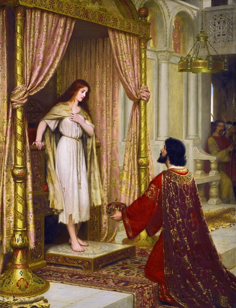 The King and the Beggar Maid. The painting by Edmund Blair Leighton