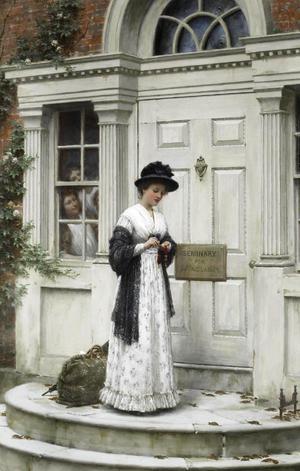 Edmund Blair Leighton, The New Governess, Art Reproduction