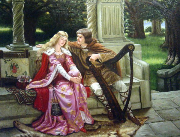 Tristan and Isolde. The painting by Edmund Blair Leighton