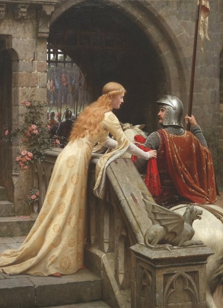With God Speed. The painting by Edmund Blair Leighton