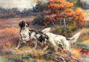 Edmund Henry Osthaus, Setters in the Field, Art Reproduction