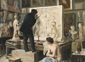 Edouard Joseph Dantan, My Father's Studio, Painting on canvas