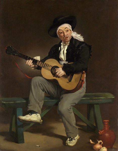 A Spanish Singer. The painting by Edouard Manet