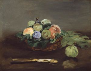 Edouard Manet, Basket of Fruits, Painting on canvas