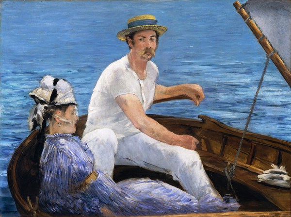 Boating. The painting by Edouard Manet