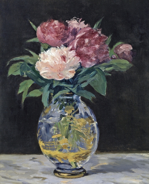 Bouquet of Peonies. The painting by Edouard Manet