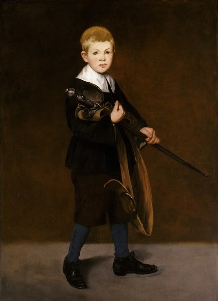 Boy with a Sword. The painting by Edouard Manet