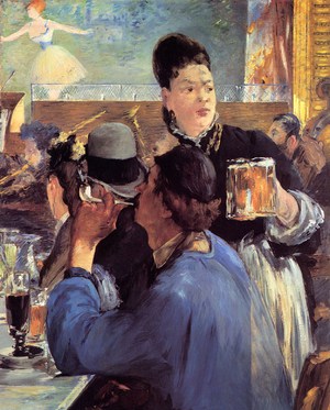 Famous paintings of Cafe Dining: Corner of a Cafe-Concert