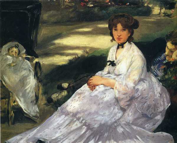 In the Garden. The painting by Edouard Manet