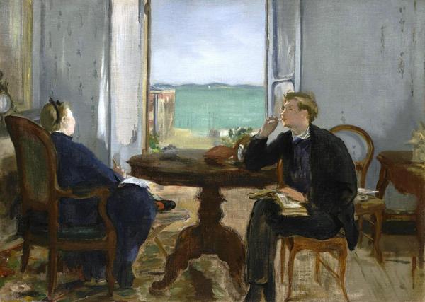 Interior at Arcachon. The painting by Edouard Manet