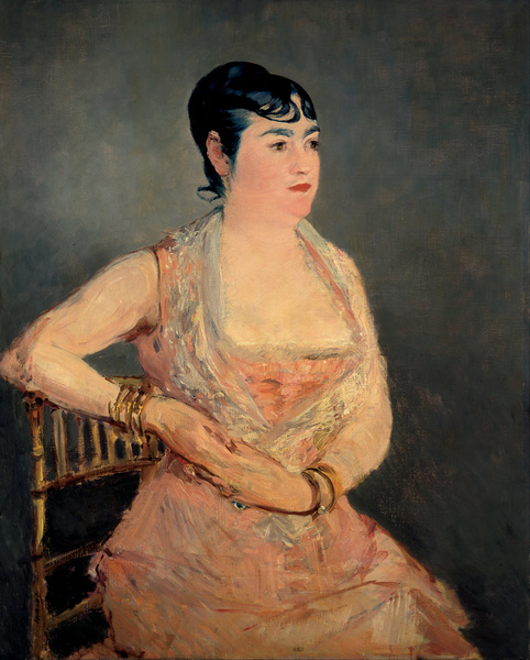 Lady in Pink. The painting by Edouard Manet