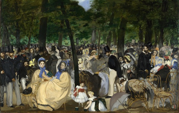 Music in the Tuileries Garden. The painting by Edouard Manet