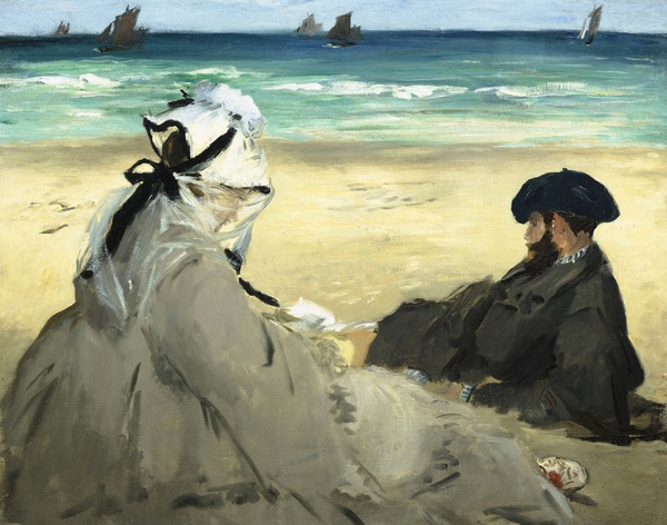 On the Beach. The painting by Edouard Manet