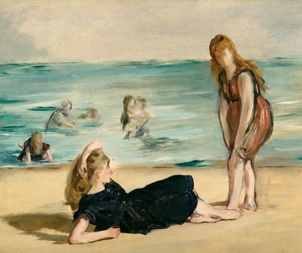 On the Beach. The painting by Edouard Manet