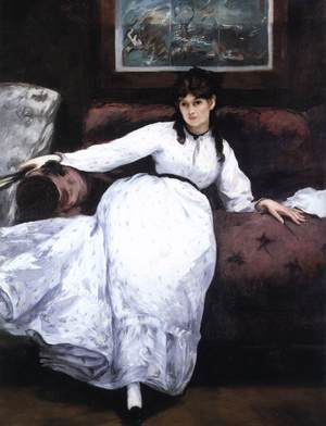Edouard Manet, Repose: Portrait of Berthe Morisot, Painting on canvas