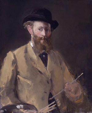 Edouard Manet, Self Portrait with Palette, Painting on canvas